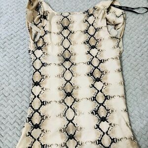 Snakeskin Print Sleeveless Top